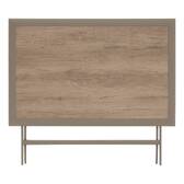 Mesa de jardín rectangular plegable AZUA Trufa / Café 4 plazas - Aluminio tratado con epoxi, Vidrio Trufa / Café