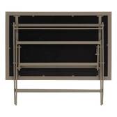 Mesa de jardín rectangular plegable AZUA Trufa / Café 4 plazas - Aluminio tratado con epoxi, Vidrio Trufa / Café