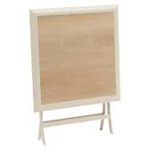 Mesa de jardín plegable cuadrada AZUA Espelta / Arcilla 2 plazas - Aluminio tratado con epoxi, Vidrio Espelta / Arcilla