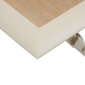 Mesa de jardín plegable cuadrada AZUA Espelta / Arcilla 2 plazas - Aluminio tratado con epoxi, Vidrio Espelta / Arcilla