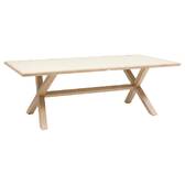 Mesa de jardín rectangular AXIOME Arcilla / Miel 8 plazas - Aluminio recubierto de epoxi Arcilla / Miel