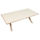 Mesa de jardín rectangular AXIOME Arcilla / Miel 8 plazas - Aluminio recubierto de epoxi Arcilla / Miel