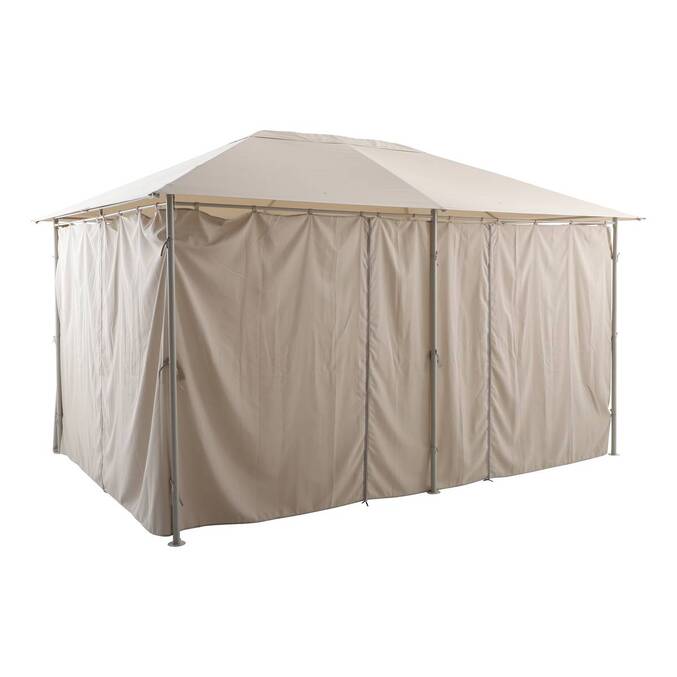 Cortina, mosquitera SANTORINI Beige lino Para SANTORINI 4 x 3 m - 1 lado 2,6 x 1,9 m - Poliéster3886