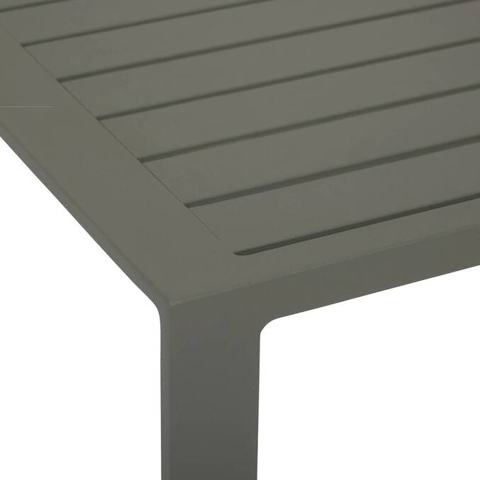 Mesa auxiliar de jardín cuadrada ÉVASION Verde laurel 38 x 38 cm - Aluminio tratado con epoxi Laurel