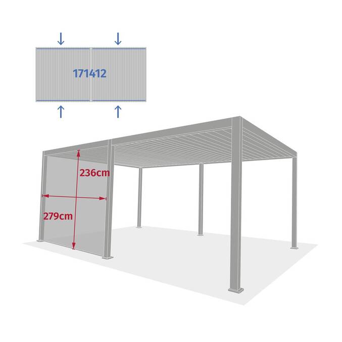 Estor EVORA Arcilla Para EVORA Lado 3 m - 2,7 m - Aluminio, Texaline Arcilla