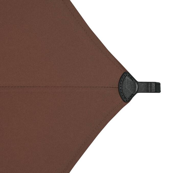 Parasol lateral redondo MANOA Caoba 3 m - Acero, Poliéster Marrón Caoba