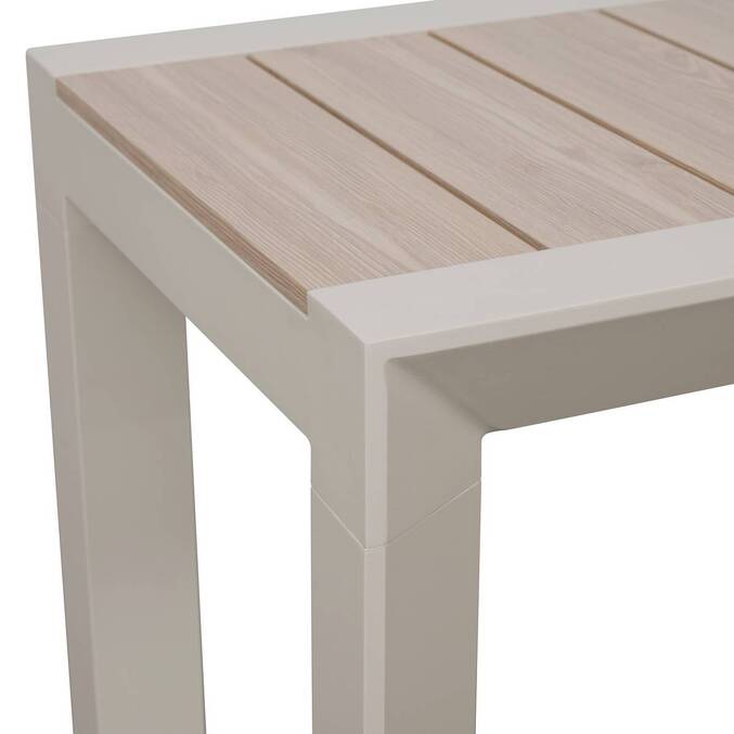 Mesa de jardín ÉVASION Beige Lino 2 plazas - Aluminio tratado con epoxi Lino / Arcilla