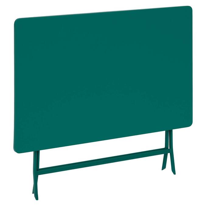 Mesa de balcón plegable GREENSBORO Verde ópalo 4 plazas - Acero, Tratamiento antióxido reforzado Verde ópalo