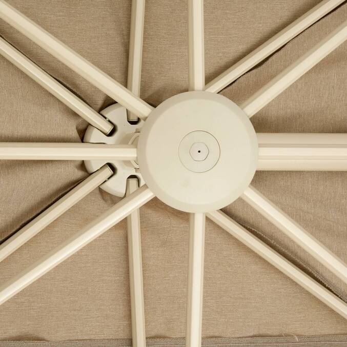 Parasol lateral rectangular inclinable MELHIA Arcilla 4 x 3 - Acero, Aluminio, Olefina Arcilla