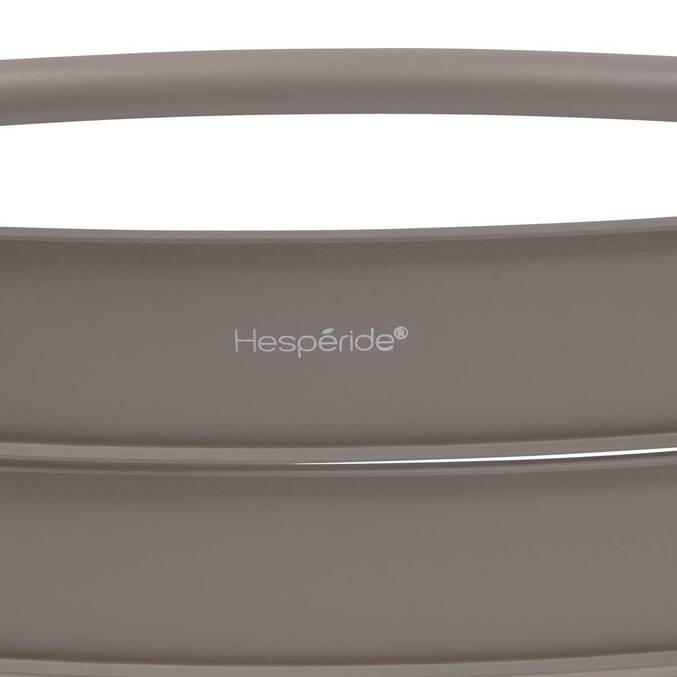 Silla alta de jardín ALEGORIA Café Acero tratado con epoxi, Tratamiento antióxido reforzado Café