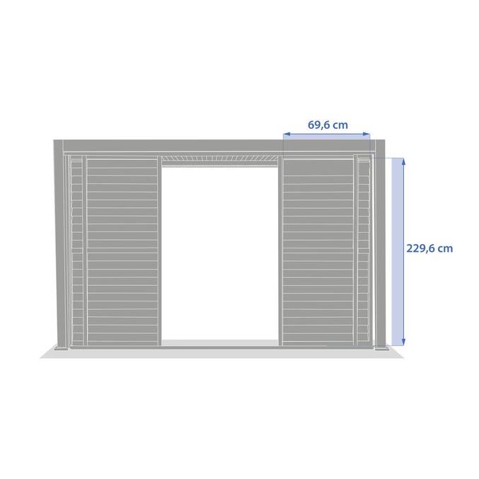 Persiana corredera EVORA Arcilla Para EVORA Lado 3 m - 2,7 x 2,3 m - Aluminio con tratamiento epoxi3704