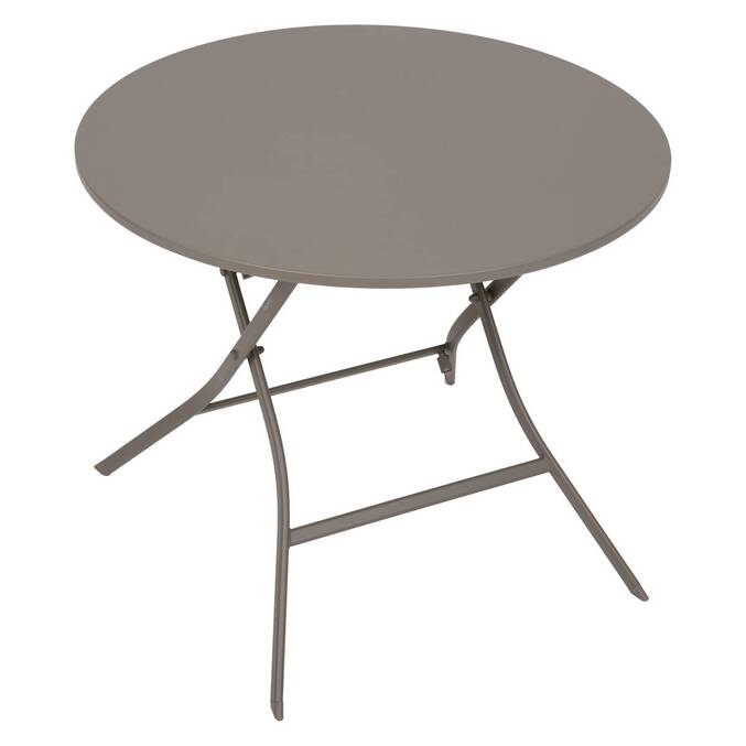 Mesa de balcón plegable GREENSBORO Café 4 plazas - Acero, Tratamiento antióxido reforzado Café