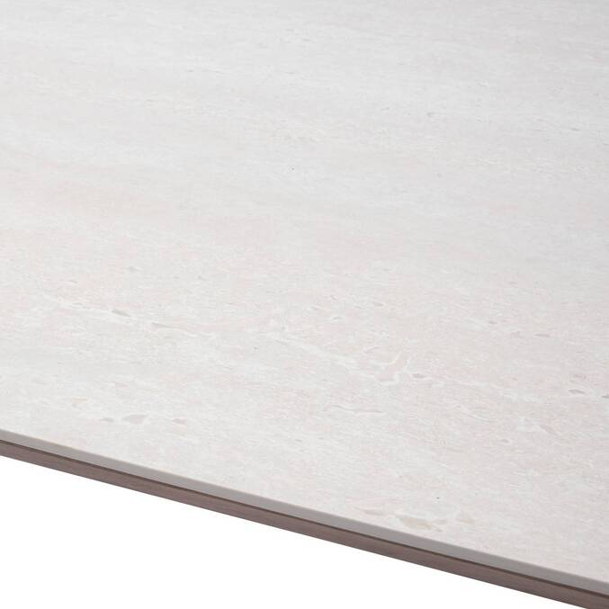 Mesa de jardín rectangular NELORA Beige cuerda / Miel 8 plazas - Aluminio tratado con epoxi, Piedra sinterizada3846