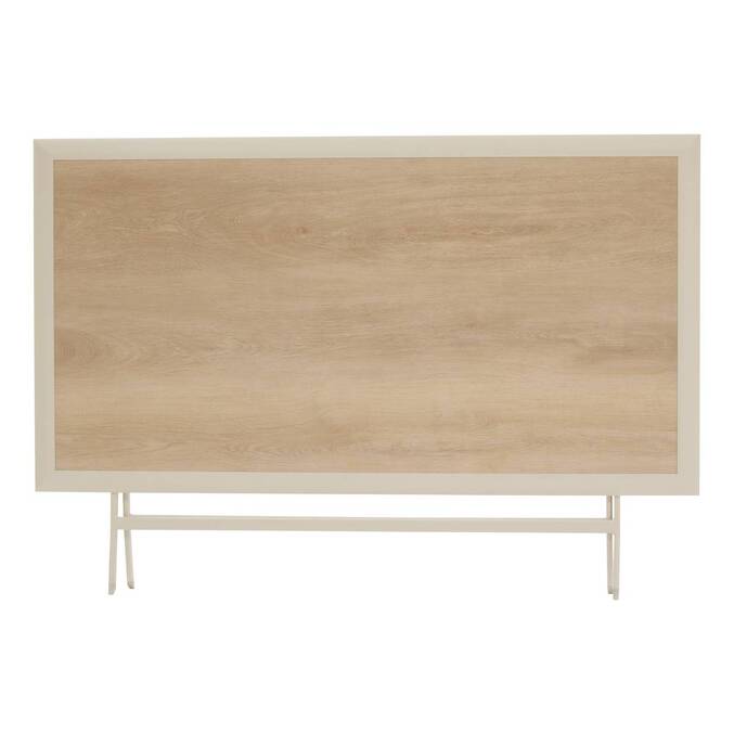 Mesa de jardín rectangular plegable AZUA Espelta / Arcilla 6 plazas - Aluminio tratado con epoxi, Vidrio Espelta / Arcilla