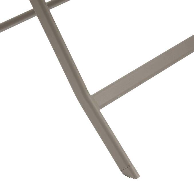 Mesa de jardín rectangular plegable AZUA Trufa / Café 4 plazas - Aluminio tratado con epoxi, Vidrio Trufa / Café