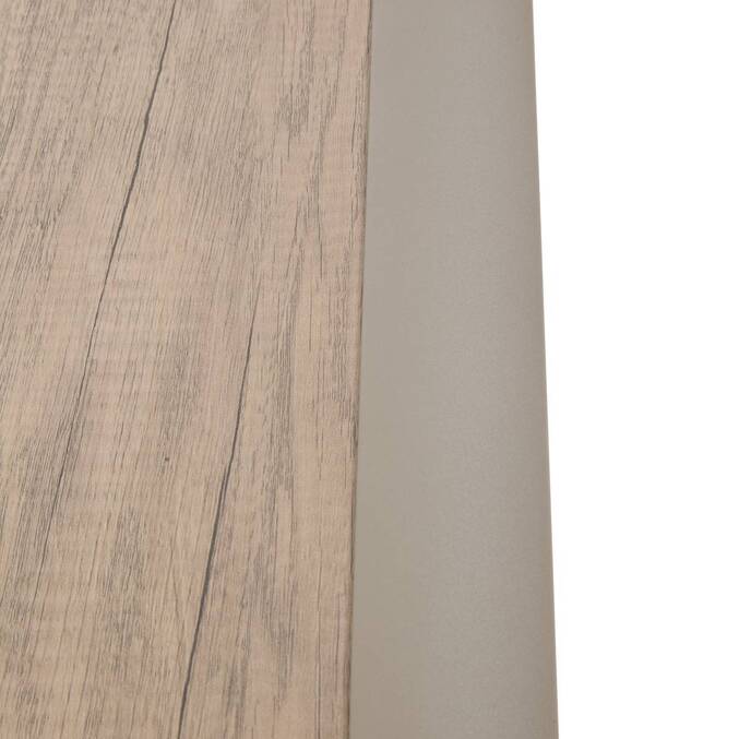 Mesa de jardín rectangular plegable AZUA Trufa / Café 4 plazas - Aluminio tratado con epoxi, Vidrio Trufa / Café