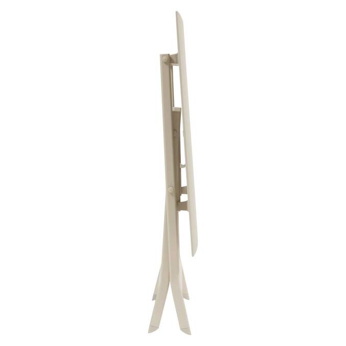 Mesa de jardín plegable cuadrada AZUA Espelta / Arcilla 2 plazas - Aluminio tratado con epoxi, Vidrio Espelta / Arcilla