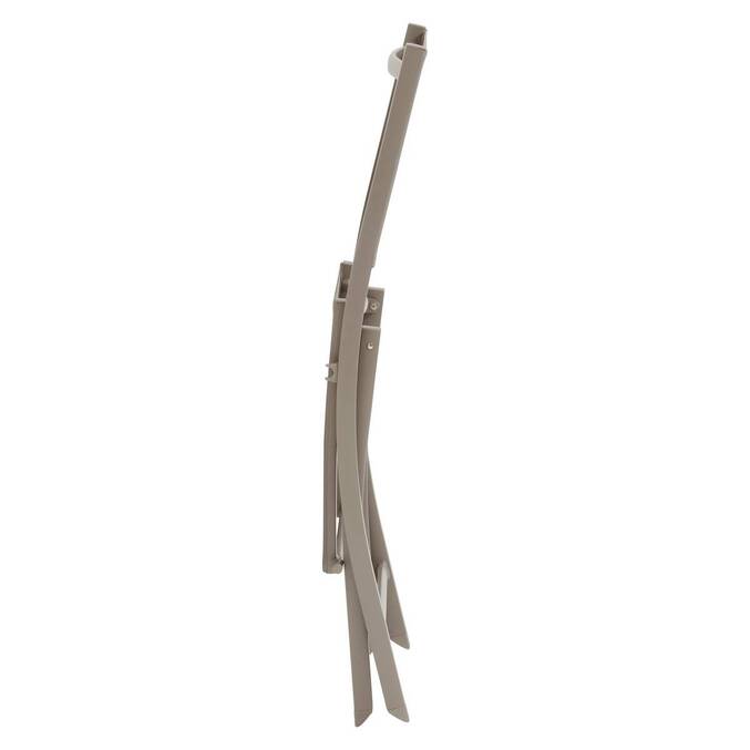 Set de 4 sillas de jardín plegables ESSENTIA Avellana / Café Acero tratado con epoxi, Aluminio tratado con epoxi, Texaline Avellana / Café