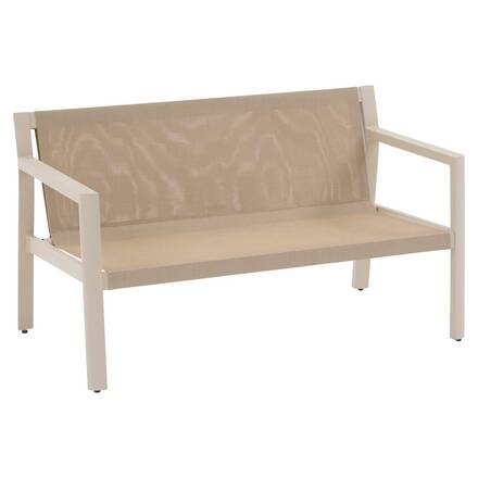 Conjunto de jardín FLOVIA Arcilla 4 plazas - Aluminio tratado con epoxi, Texaline