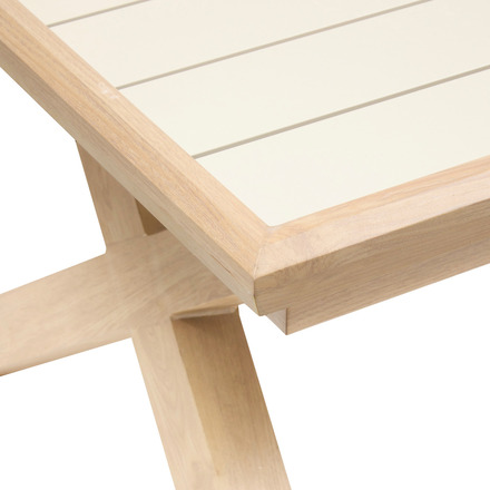 Conjunto mesa de jardín extensible AXIOME + 12 sillones AXANT Arcilla 12 plazas - Aluminio con tratamiento epoxi