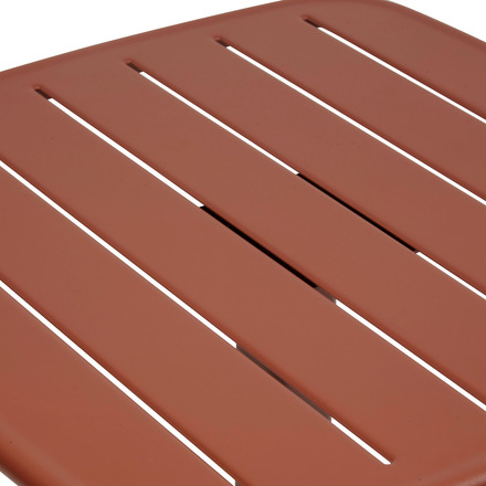 Conjunto mesa de jardín cuadrada + 2 sillas ALEGORIA Acacia 2 plazas - Acero con tratamiento epoxi, Tratamiento antioxidante reforzado