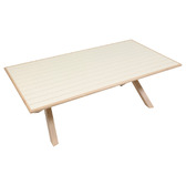 Conjunto mesa de jardín AXIOME + 8 sillones AXANT Miel 8 plazas - Aluminio con tratamiento epoxi Arcilla / Miel