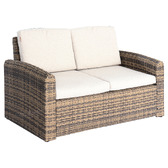 Salón de jardín SELENIM Beige 7 plazas - Aluminio con tratamiento epoxi, Olefina Naturae
