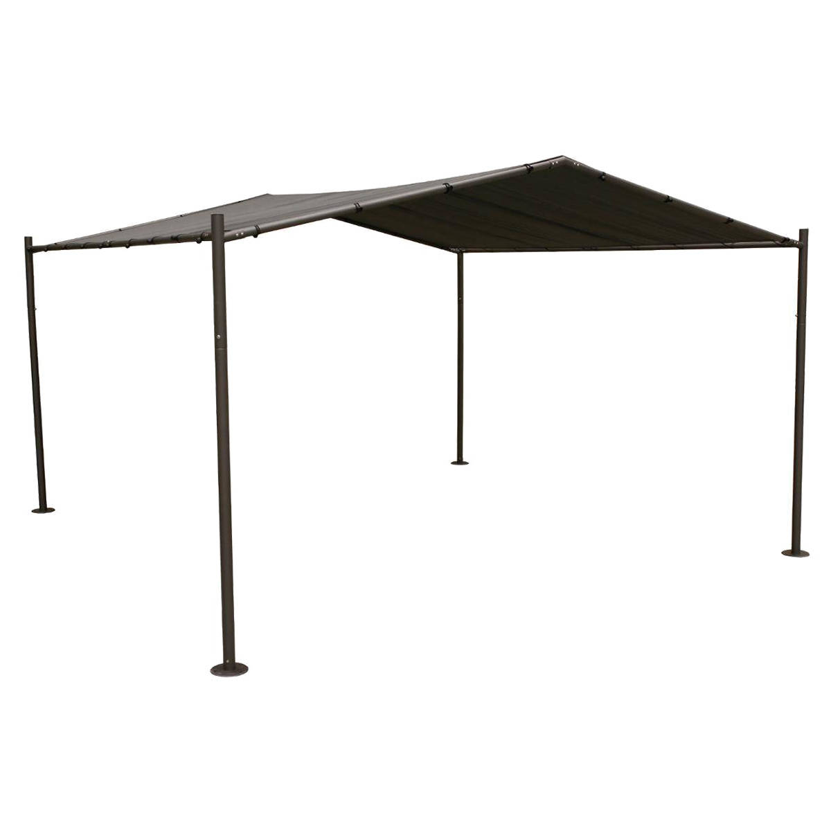 Tonnelle CERTELI Ardoise 4 x 4 m - Acier traité époxy, Polyester Ardoise