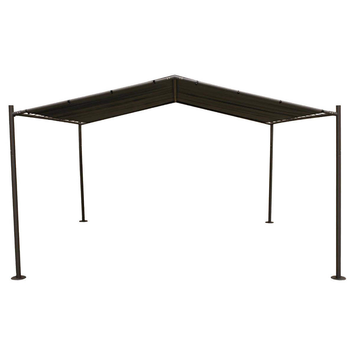 Tonnelle CERTELI Ardoise 4 x 4 m - Acier traité époxy, Polyester Ardoise