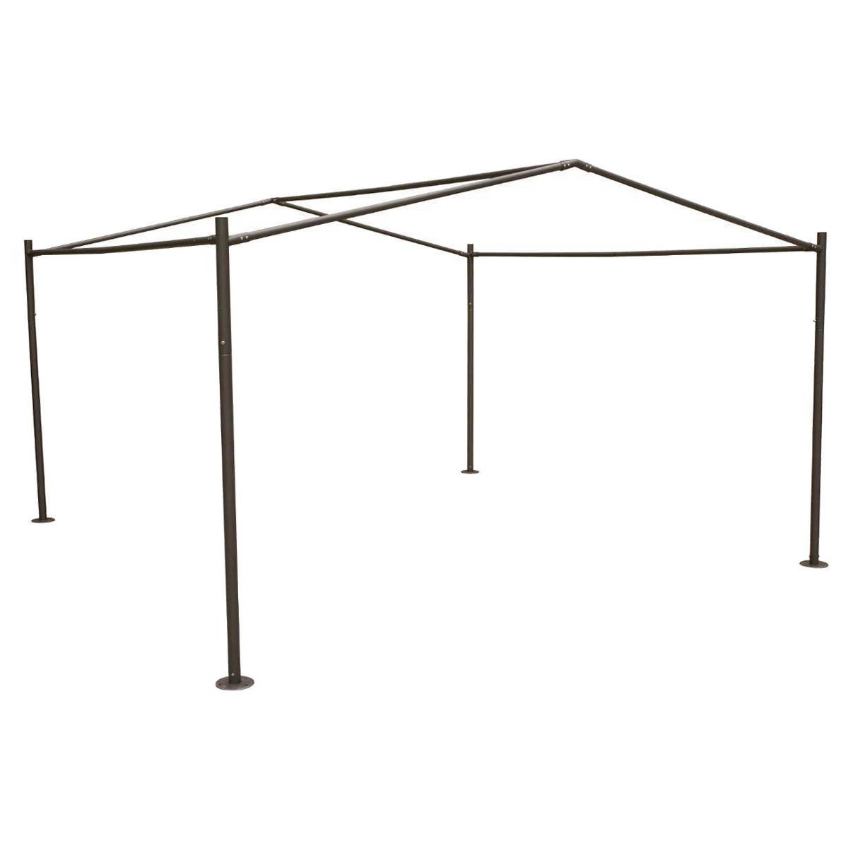 Tonnelle CERTELI Ardoise 4 x 4 m - Acier traité époxy, Polyester Ardoise