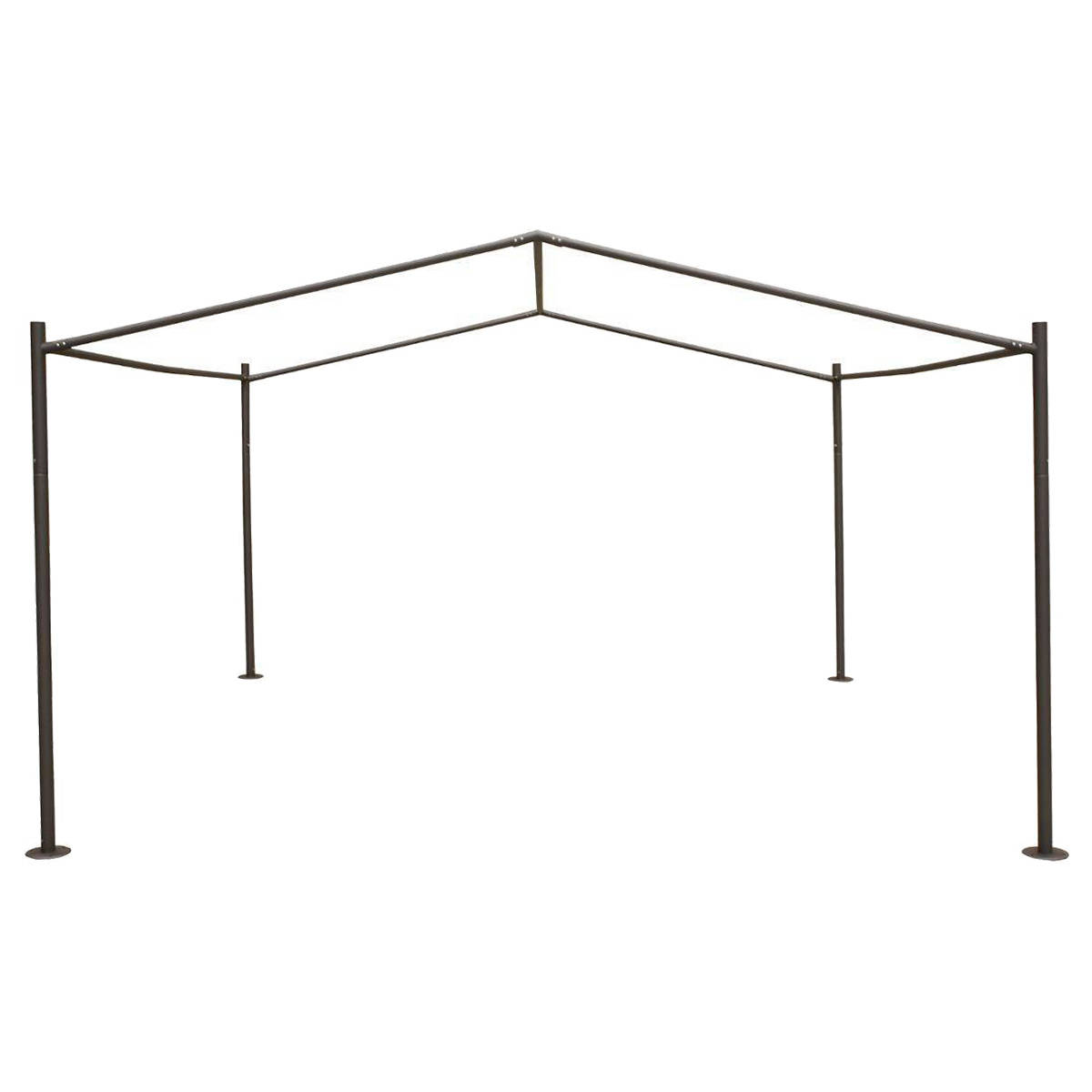 Tonnelle CERTELI Ardoise 4 x 4 m - Acier traité époxy, Polyester Ardoise