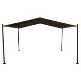Tonnelle CERTELI Ardoise 4 x 4 m - Acier traité époxy, Polyester Ardoise