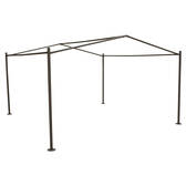 Tonnelle CERTELI Ardoise 4 x 4 m - Acier traité époxy, Polyester Ardoise