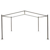 Tonnelle CERTELI Ardoise 4 x 4 m - Acier traité époxy, Polyester Ardoise