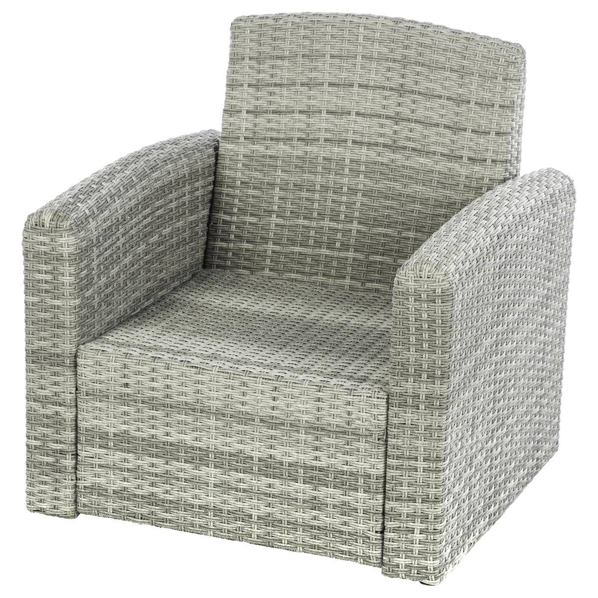 Salon de jardin POLYNÉSIA Havane 4 places - Aluminium traité époxy, Résine tressée, Polyester Havane