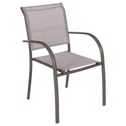 Vue Fauteuil de jardin empilable PIAZZA Noisette & Tonka