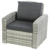 Salon de jardin POLYNÉSIA Havane 4 places - Aluminium traité époxy, Résine tressée, Polyester Havane