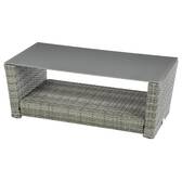 Salon de jardin POLYNÉSIA Havane 4 places - Aluminium traité époxy, Résine tressée, Polyester Havane
