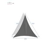 Voile d'ombrage triangulaire CURACAO Émeraude 2 x 2 x 2 m - Polyester Émeraude
