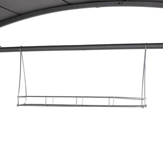 Abri à barbecue NEIBA Graphite 2,96 x 1,5 m - Acier traité époxy Graphite