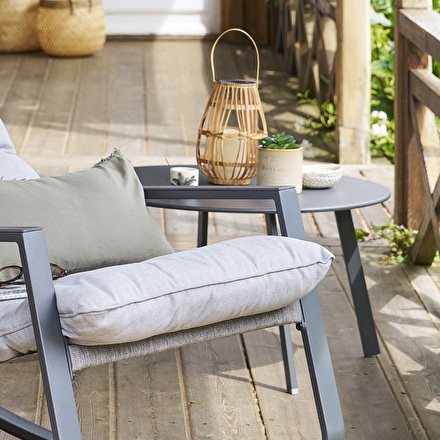 Table d'appoint de jardin ronde SAONA Graphite