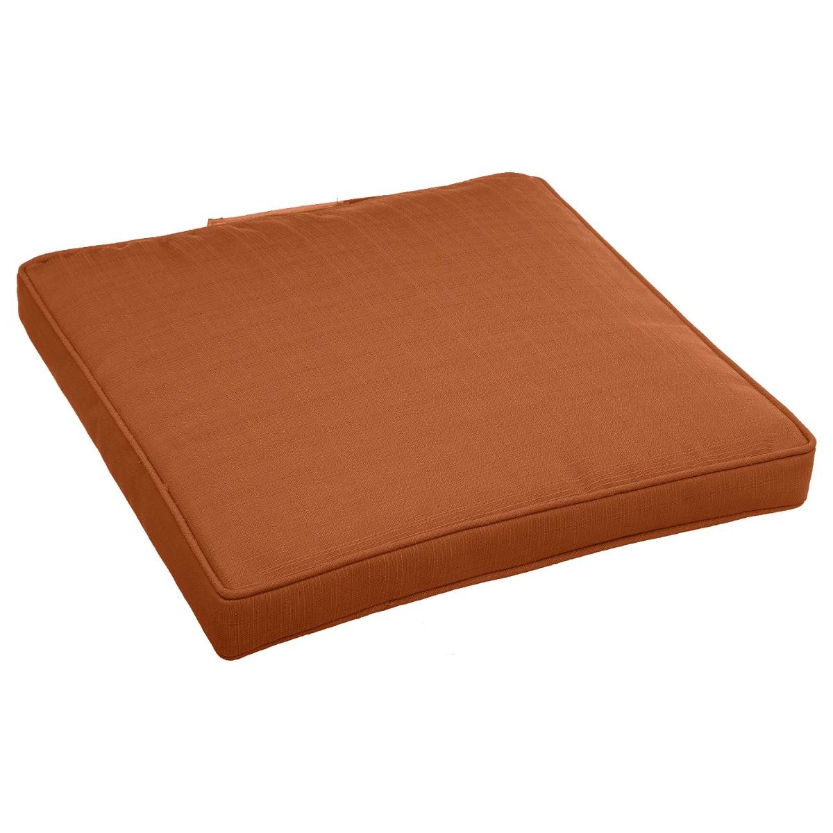 Galette de chaise à scratch KORAI Terracotta 40 x 40 x 4 cm - Polyester Terracotta
