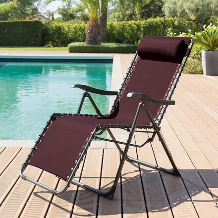 Fauteuil relax de jardin Milos Ardoise - Hespéride Fauteuil relax de jardin Milos Ardoise - Hespéride