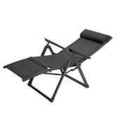 Fauteuil de jardin DECIMA Anthracite / Graphite 8 positions - Aluminium traité époxy, Texaline Anthracite / Graphite