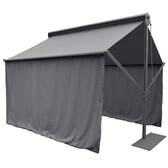 Rideaux pour tonnelle SALSA Ardoise Pour SALSA 4 x 2 m - Polyester Ardoise