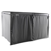 Rideaux pour pergola bioclimatique AVILA Ardoise Pour AVILA 4 x 3 m - Polyester Ardoise