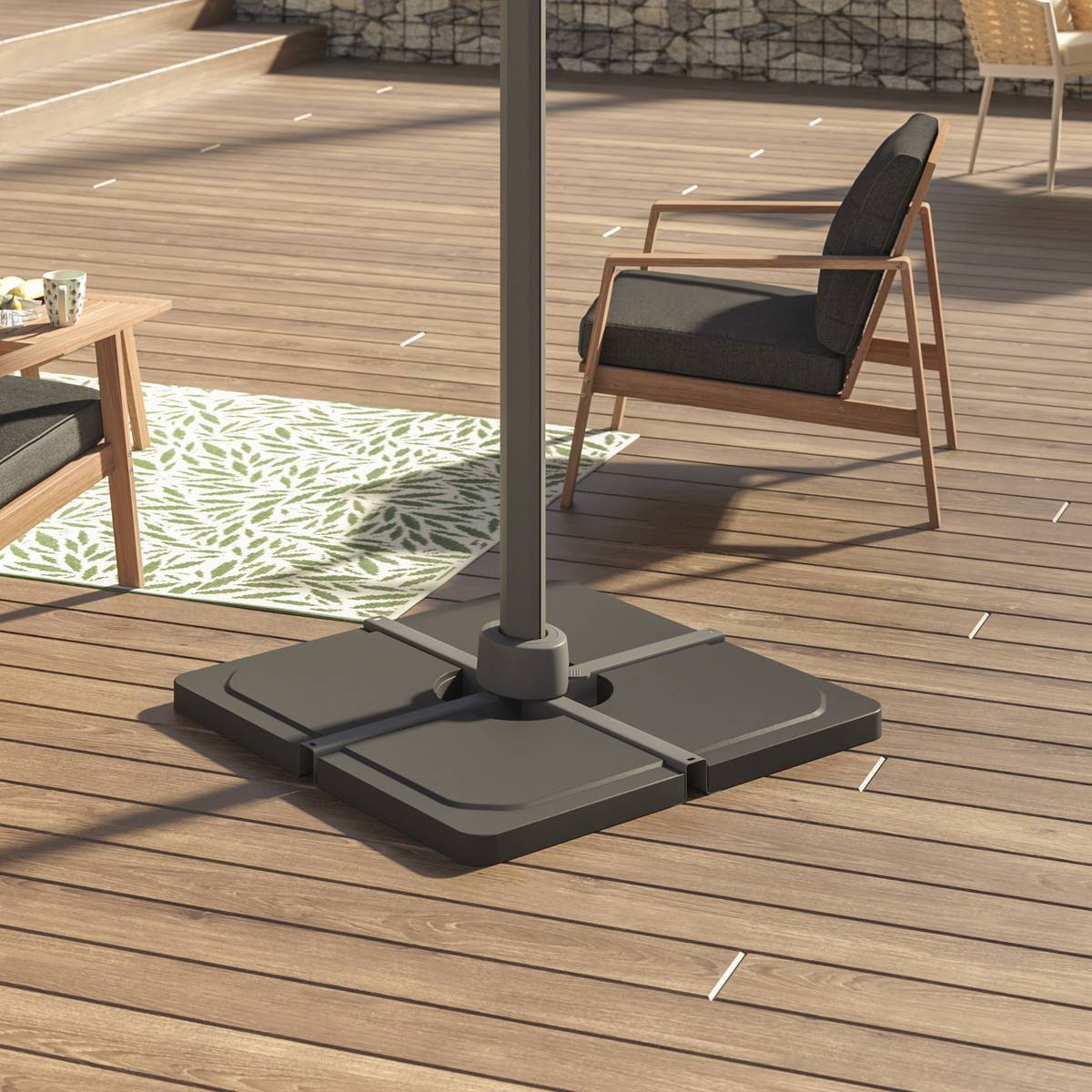 Dalle pour parasol STACIO Noir 25 kg - Béton Noir