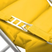 Fauteuil relax de jardin MILOS Jaune moutarde Acier traité époxy, Traitement antirouille renforcé, Polyester matelassé Jaune moutarde