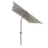 Parasol droit rectangulaire inclinable LOOMPA Taupe 3 x 2 m - Aluminium, Polyester Taupe