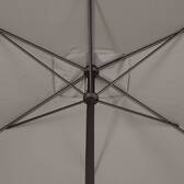 Parasol droit rectangulaire inclinable LOOMPA Taupe 3 x 2 m - Aluminium, Polyester Taupe